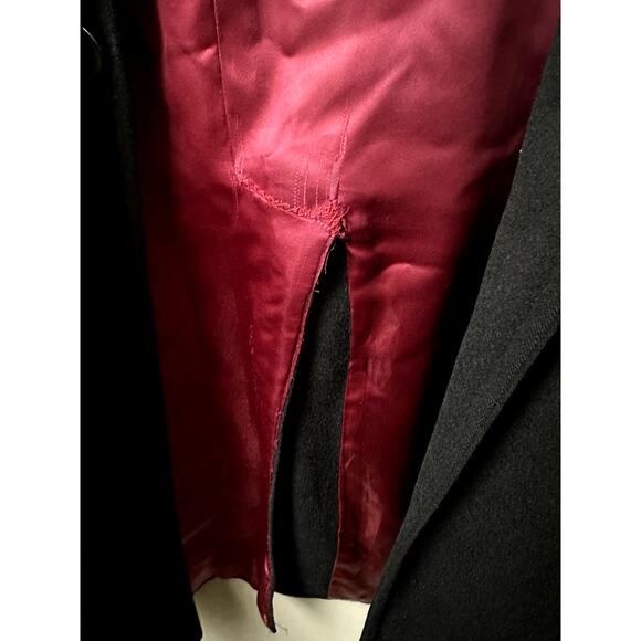 Men’s Valentino Roma Vintage Cashmere Long Overcoat Black Coat good condition - Picture 8 of 12